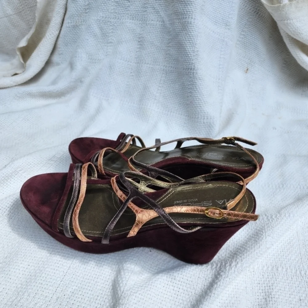 Via Spiga metallic wedge sandals 10‎